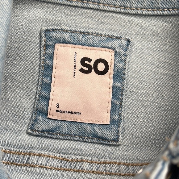 SO Denim Button Up Jacket l SIZE S - Picture 5 of 7